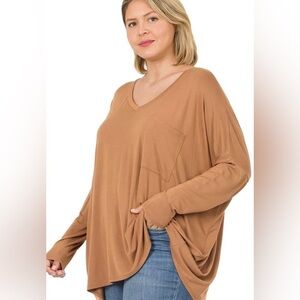 🎉 JUST ARRIVED 🎉 Boutique Top in Deep Camel
